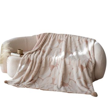 Ins wind winter blanket thickened o warm three-dimensional carved velvet blanket bedroom sofa cover blanket leisure blanket travel blanket