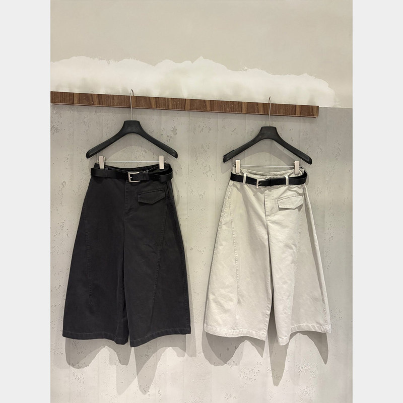 Dark Gray Workwear Casual Pants for Women, New Autumn Style, Plus Size, Petite, Loose, Slimming, Cropped Wide-Leg Pants Dark Gray Workwear Casual Pants for Women, New Autumn Style, Plus Size, Petite, Loose, Slimming, Cropped Wide-Leg Pants