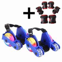 Fenghuo PU with skate wheels light-emitting auxiliary Heelys shoes light wheels childrens roller skates four-wheel roller skating starry sky