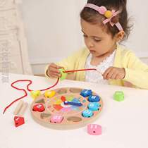 Boys Clock Creativity 1-Early Education Baby 3{Beads-Children 2 Puzzle Threading Threading Rope One-Year-Old Intellectual Toy Girl