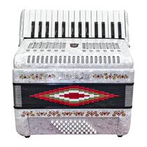 JiangJie Accordion Adult Children 48 Bass 48 Bass 30 Keys Beginner Beginner Pearl White
