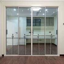 Living room sliding door partition sliding door side kitchen door folding balcony customized aluminum alloy wardrobe extremely narrow tempered glass
