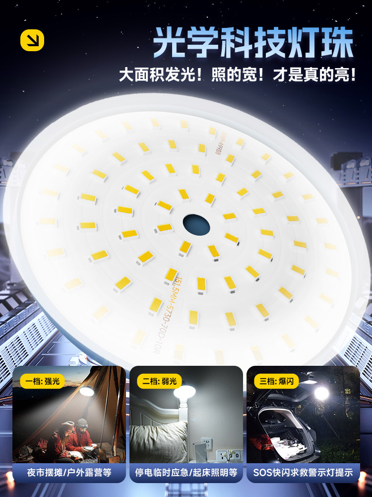 Rechargeable Lighting for Night Market Stalls, Outdoor Portable Household Emergency Lights for Power Outages, Convenient Camping Lights with Long Battery Life