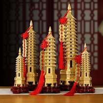 Brass Wenchang Tower Ornaments 13 Thirteenth Floor Office Study Desk 9 Nine Floor Pagoda Decoration Craftsmanufacturer