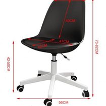 Office chair with backrest conference chair swivel lift chair black feet 470*480*800mm