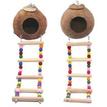 Bird Parrot Toy Natural Coconut Shell Bird Nesting House
