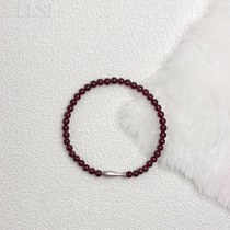 (LLSJ) New Chinese style small fish garnet beaded bracelet sterling silver bracelet for men and women Chinese style retro bestie gift