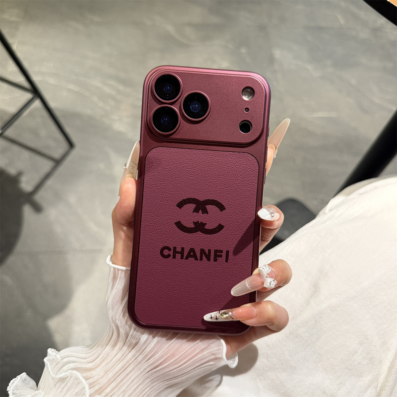 New Burgundy Chanel-Style Ultra-Thin Plain Leather Phone Case Suitable for Apple 18 Pro Max, New iPhone 18 Pro Protective Case, 17 Pro Max Anti-Drop Soft Case, 16 High-End Feel, 15 Light Luxury, 14P New Burgundy Chanel-Style Ultra-Thin Plain Leather Phone Case Suitable for Apple 18 Pro Max, New iPhone 18 Pro Protective Case, 17 Pro Max Anti-Drop Soft Case, 16 High-End Feel, 15 Light Luxury, 14P
