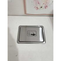 I9EK embedded countertop stainless steel trash can lid household square flip kitchen sink round decoration