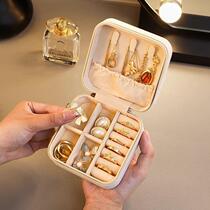 Jewelry box storage box portable earrings earrings hand jewelry necklace ring small exquisite mini new box