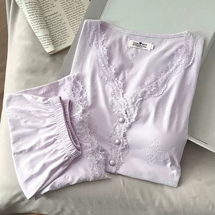 Летний хлопковый пижамный комплект, 3 предмета: топ с чашками и шорты, лёгкая ночная одежда