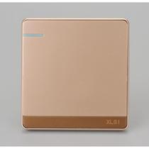 Champagne gold type 86 switch one open multi-control switch multi-control one open three-control midway switch panel