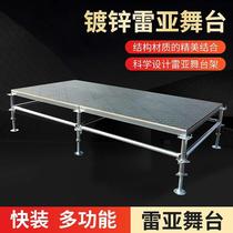 Stage manufacturer wedding event performance T stage folding and assembled mobile lifting stage shelf Rhea stage truss