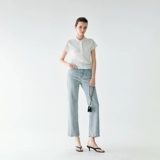 Синие штаны, осенние джинсы для отдыха, свободный прямой крой