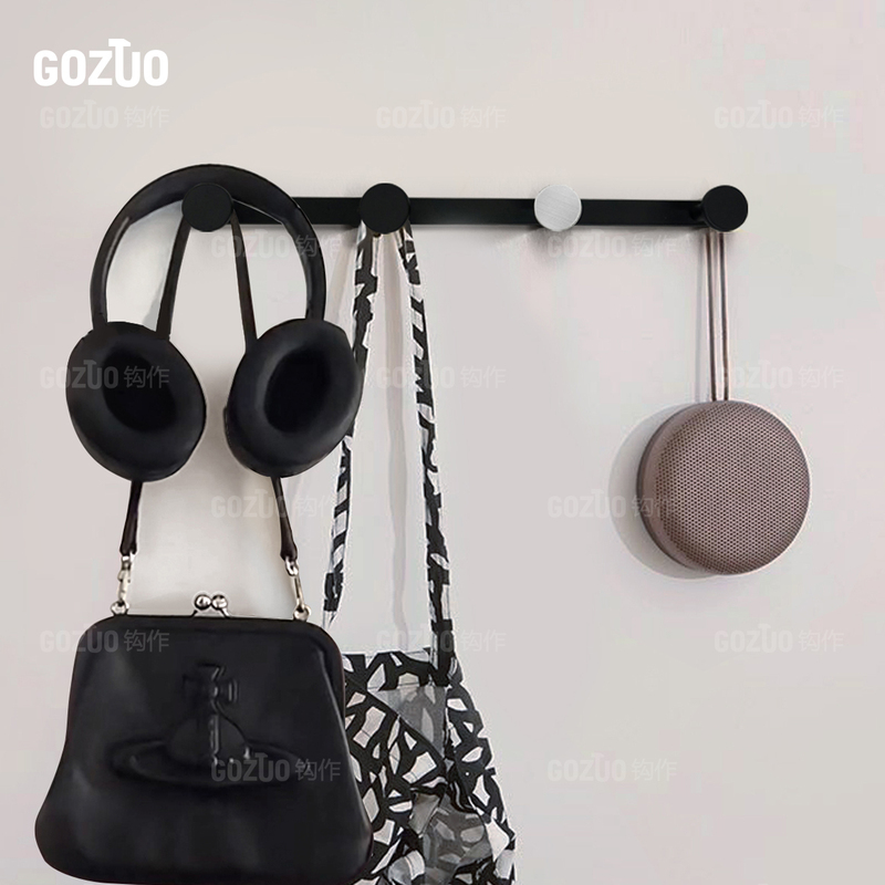 Gozuo Fashionable Metal Row Hook Mix and Match Creative Hooks Behind the Entrance Door Clothes Hanger Fitting Room Wall Coat Rack