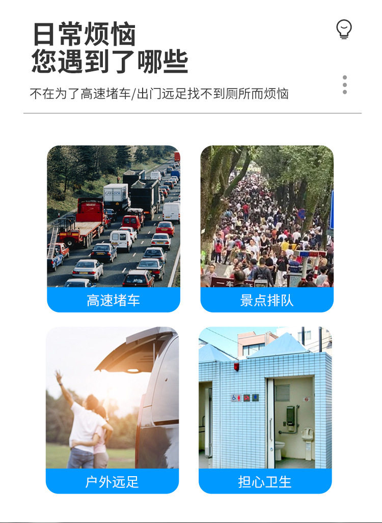 Сиденье для унитаза 户外小马桶可折叠露营野营式马桶自驾游应急车载坐便器厕所