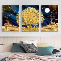 New diamond painting of Money Tree with diamond cross stitch simple modern light luxury diamond embroidery triptych full of diamonds and frame