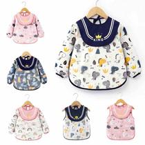 Baby eating smock childrens bib cotton waterproof and anti-dirty baby bib mens and womens apron childrens clothing backwards