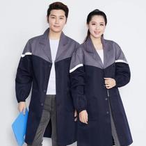 Dust-proof thick dirty blue large workshop moving long-sleeved dust-proof factory wear-resistant mens coveralls work clothes labor insurance
