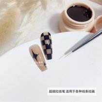 Japanese style manicure pen manicure painting pen set light therapy hook line pull line ultra-fine small round head nail salon professional brush