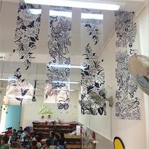 A4A3 plastic transparent film kindergarten art material environment hanging decoration pvc painting graffiti soft handmade diy