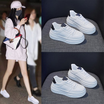 White shoes for women 2024 spring new versatile student sneakers for women ins Korean version thick-soled casual shoes for women MX8802