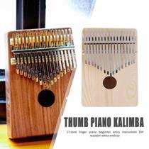 17 Key Kalimba Thumb Finger Piano DIY Kit Natural Keyboard S