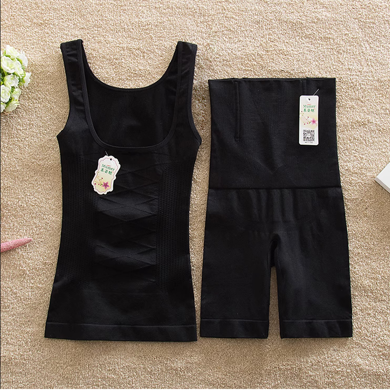 Postpartum Shapewear Set with Waist Cincher, High-Waisted Pants, and Compression for Women