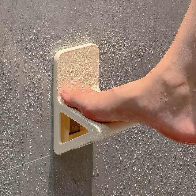 [Foot Washing and Scrubbing Tool]Bathroom Foot Pedal for Showering, Footrest for Pregnant Women and Elderly, No Need to Bend over in the Bathroom Shower
