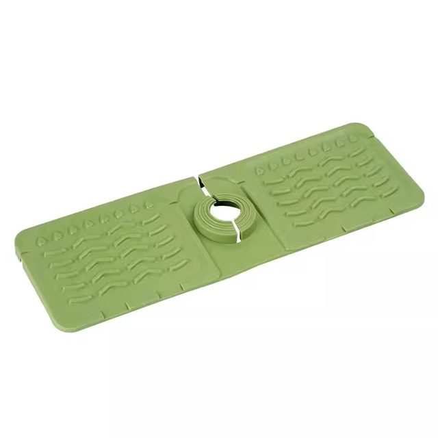 Faucet Drain Mat, Narrow Sink Silicone Splash-Proof Mat, Cuttable Non-Slip Soap Mat, Bathroom Water-Catching Mat