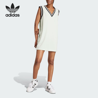 Adidas/阿迪达斯正品三叶草女子时尚无袖V领休闲连衣裙IS5263