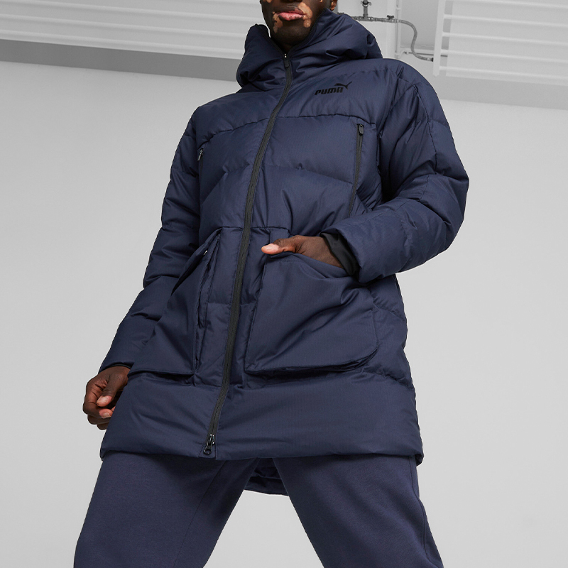 Puma/Puma Genuine New Men's Windproof and Warm Mid-Length Hooded down Jacket 678321-06