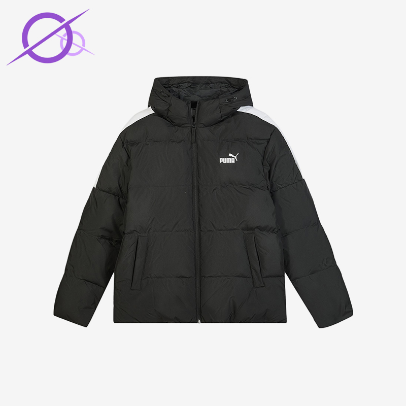 Puma/Puma Genuine Hooded Men's and Women's Duck down Warm, Windproof and Waterproof Classic Casual down Jacket 692911-01 Puma/Puma Genuine Hooded Men's and Women's Duck down Warm, Windproof and Waterproof Classic Casual down Jacket 692911-01