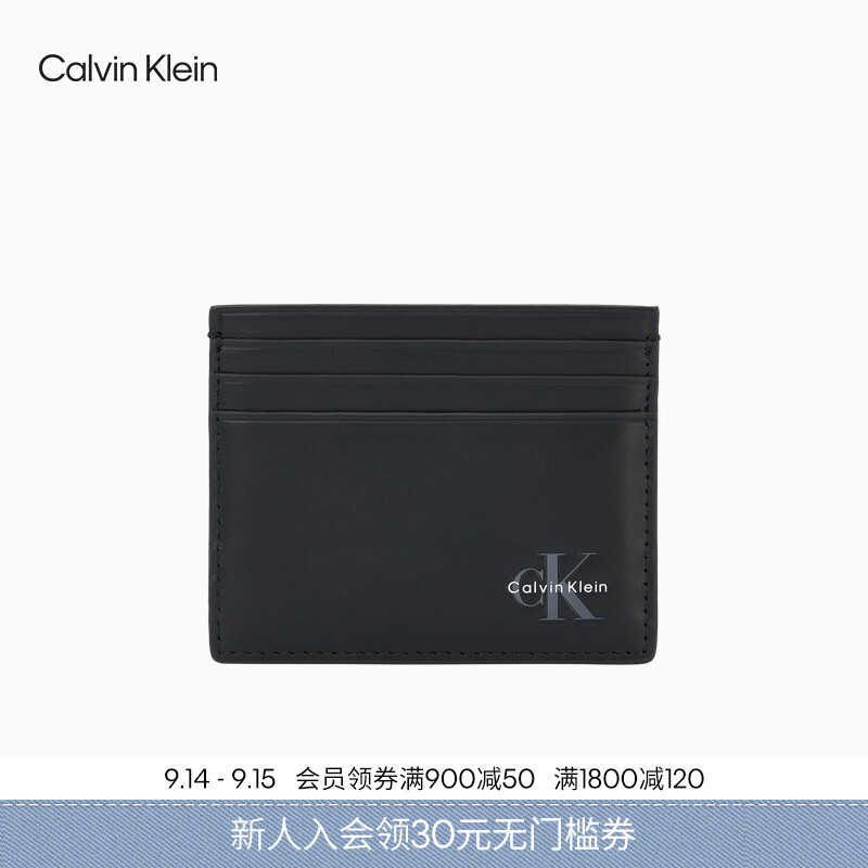 [High-Quality Leather] Ck Jeans26 New Autumn Men's Business Casual Multi-Card Slot Id Card Holder Gift
