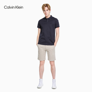 CK Jeans 2021夏季新款男装纽扣翻领LOGO刺绣短袖POLO衫 J319545