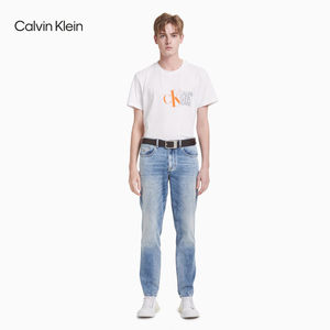 CK Jeans 2021春夏新款男士亚光色金属双面针扣牛皮革腰带HC0634