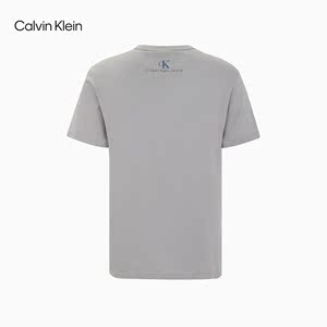 CK Jeans 2021春夏新款男装胸前三排LOGO印花圆领短袖T恤J319623