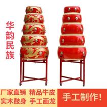 Cowhide drum red drum dragon drum vertical war drum Chinese red drum temple drum dancing drum big drum gong drum performance drum flat drum