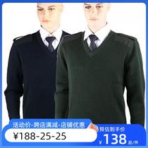 Jihua sweater pants suit cardigan anti-static mens V-neck vest v labor protection army green navy thermal jacket