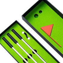 Golf Pen Set Office Desk Toys Novelty Golf Clubs Pens with B