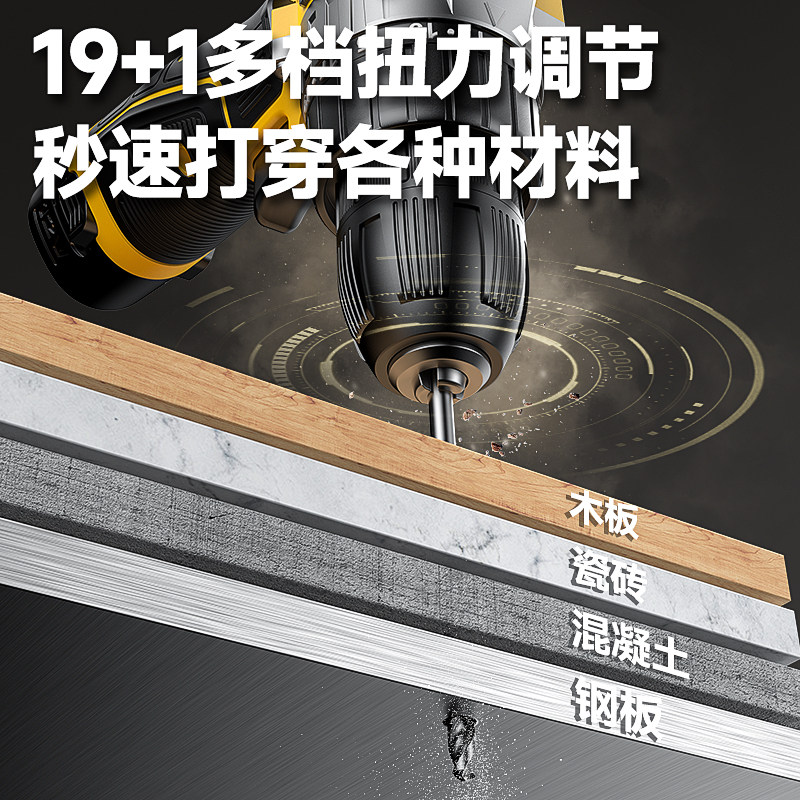 Household Power Tool Set Multi-Functional Hardware Electrician Woodworking Vehicle Repair Drill Tool Box Combination Complete Set