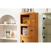 Nordic light luxury bedside table multifunctional plastic bathroom storage cabinet colorful multi-layer creative master design storage cabinet