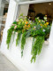 Window Sill Flower Box Artificial Green Plant Decoration Hanging Plant Flower Arrangement Guardrail Door Head Flower Trough Decoration Artificial Flowers and Plants