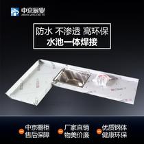 Cabinets Home Kitchen Stainless Steel Countertop Custom Renovation Integrated Countertop Installation Customized Kitchen Package Stainless Steel L