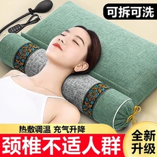 Подушка 荞麦枕头护颈椎助睡眠睡觉专用决明子艾草壳劲椎成人圆柱硬枕牵引