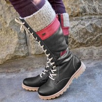 Womens Round Toe Casual Womens Leather Boots Side Zipper M