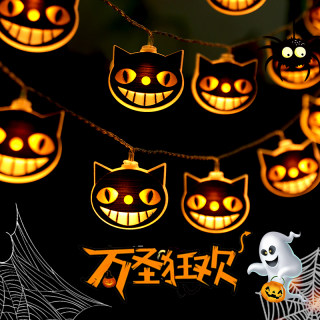Pumpkin lantern halloween decorative light string children's props small gifts theme scene layout atmosphere gift ghost light