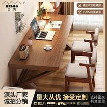 Desk student home thickened computer desk living room study bedroom desk simple solid wood leg table workbench