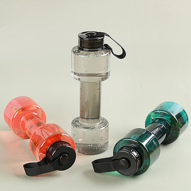 Dumbbell Water Bottle 2025 New Model Creative Outdoor Indoor Fitness Sports Plastic Personalized Water Cup 700ml Student Model