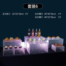 Hotel high-end dessert table cold meal display stand banquet buffet table afternoon tea snack display stand set 6